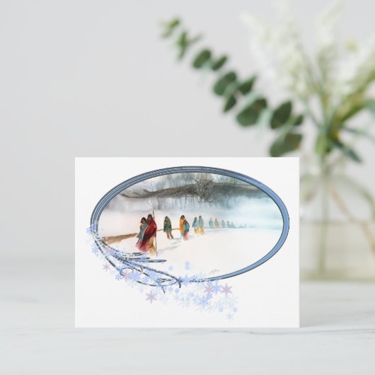 破損の道のフクロウの影 ポストカード (スタンド正面)