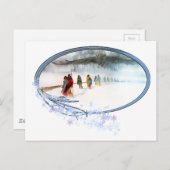 破損の道のフクロウの影 ポストカード (正面/裏面)