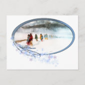 破損の道のフクロウの影 ポストカード (正面)