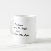 破損は私の足の下で走ります コーヒーマグカップ (正面左)