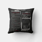 破損 – テクノ – ブルタリストストリートウェアデザイン クッション (裏面)