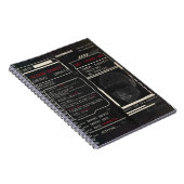 破損 – テクノ – ブルタリストストリートウェアデザイン ノートブック (右側)