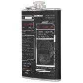 破損 – テクノ – ブルタリストストリートウェアデザイン フラスク (左)