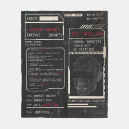 破損 – テクノ – ブルタリストストリートウェアデザイン フリースブランケット