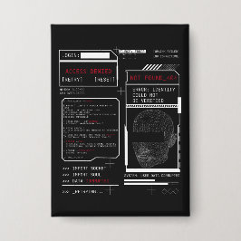 破損 – テクノ – ブルタリストストリートウェアデザイン 缶バッジ