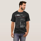 破損 – テクノ – ブルタリストストリートウェアデザイン Tシャツ (正面フル)