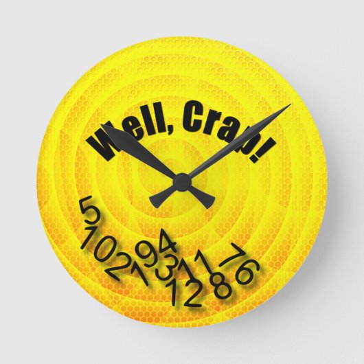 破損 ラウンド壁時計 (正面)