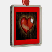 破損/修復ハートオーナメント メタルオーナメント (右)