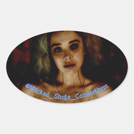 破損 楕円形シール (正面)