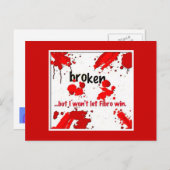 破損、線維筋痛はがき ポストカード (正面/裏面)