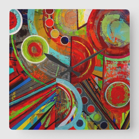 破断壁時計 スクエア壁時計 (正面)