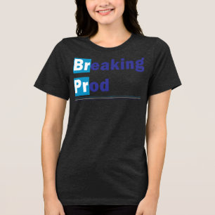 破断線ミーム おもしろい トライブレンドTシャツ