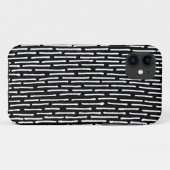 破断線 – 黒の上に白 Case-Mate iPhoneケース (裏面(横))