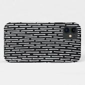 破断線 – 黒の上に白 Case-Mate iPhoneケース (裏面(横))