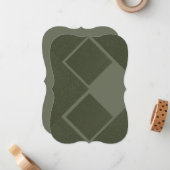 破断軸フラットノートカード – オブシディアン分割 ノートカード (正面/裏面インサイチュ)