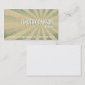 破烈するレトロ-ティール（緑がかった色） 名刺 (正面/裏面)