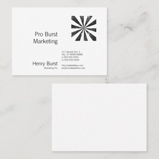 破烈(凸版印刷のスタイルの背景) 名刺 (正面/裏面)