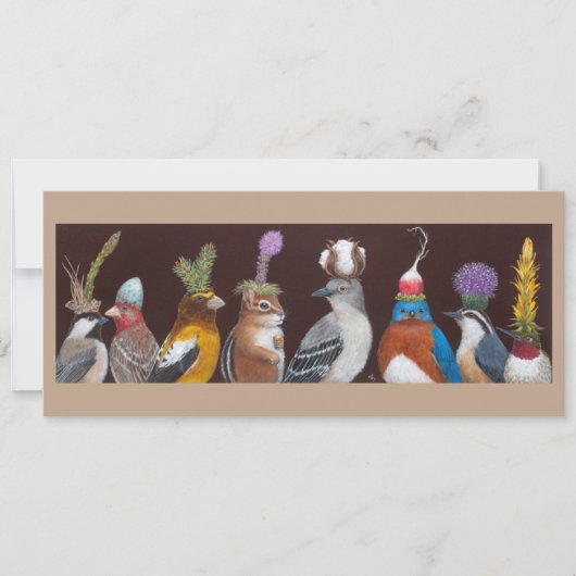 破片およびパーティーの軽食平らなカード 招待状 (正面)