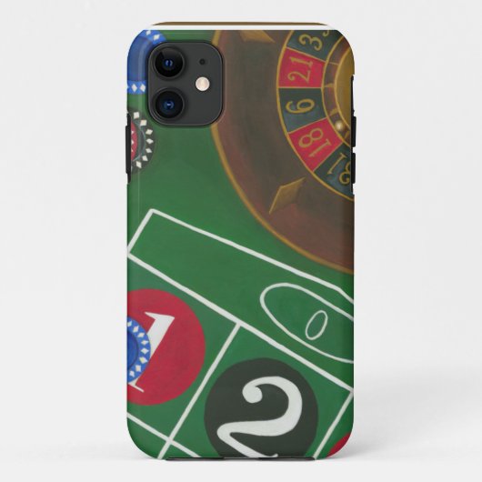 破片および車輪が付いているルーレットのテーブル Case-Mate iPhoneケース (裏面)