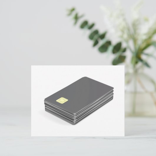 破片が付いている空白のなプラスチックカードが付いている積み重ね ポストカード (スタンド正面)