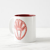 破片の握りこぶし ツートーンマグカップ (正面左)