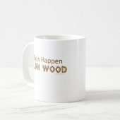 破片は回転木製のおもしろいなWoodturning起こります コーヒーマグカップ (正面左)