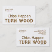 破片は回転木製のおもしろいなWoodturning起こります 名刺 (正面/裏面)