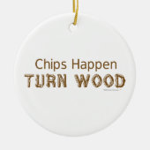 破片は木製のおもしろいなWoodturningのオーナメント回転起こります セラミックオーナメント (正面)
