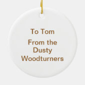 破片は木製のおもしろいなWoodturningのオーナメント回転起こります セラミックオーナメント (裏面)