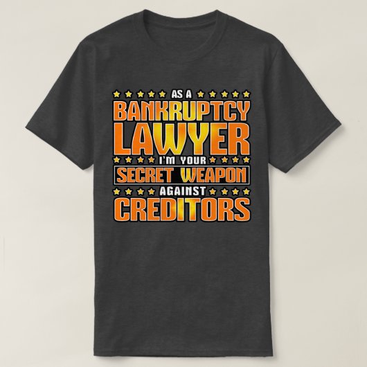 破産弁護士として Tシャツ (デザイン正面)