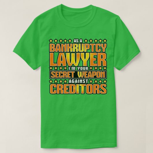 破産弁護士として Tシャツ (デザイン正面)