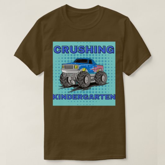 破砕幼稚園新学期モンスタートラック Tシャツ (デザイン正面)