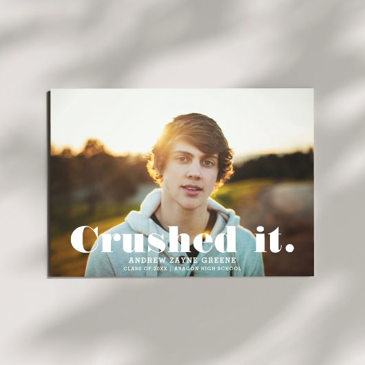 破砕Itおもしろいモダン型写真卒業 案内状