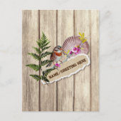 破素朴裂した紙木材油絵を描のパーソナライズ名 ポストカード (正面)