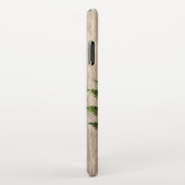 破素朴裂した紙木材油絵を描のパーソナライズ名 iPhoneケース (右側)