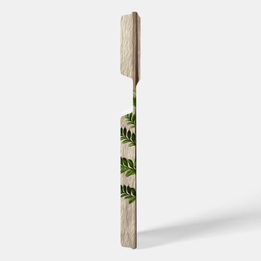 破素朴裂した紙木材油絵を描のパーソナライズ名 iPhoneケース (右側面)