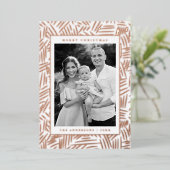 破線モダンバラ金ゴールド写真 箔シーズンカード (立ち正面)