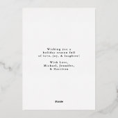 破線モダンバラ金ゴールド写真 箔シーズンカード (裏面)