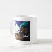 破裂させたボクサー コーヒーマグカップ (正面左)