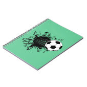 破裂するサッカーボール ノートブック (左側)