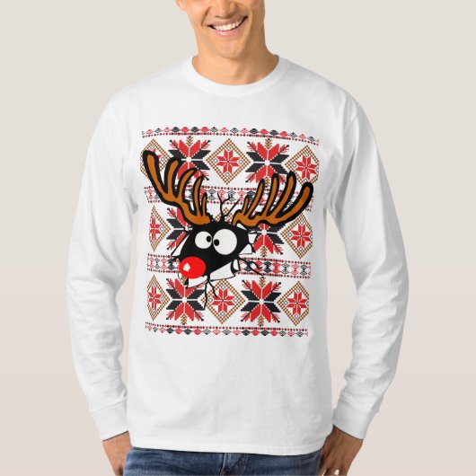 破裂する醜いクリスマスのセーター Tシャツ (正面)