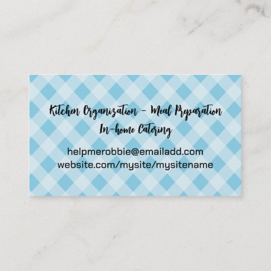 破裂アロマ料理料理シェフケータリング 名刺 (裏面)