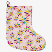 破裂パターン（の模様が）ある ラージクリスマスストッキング (正面)