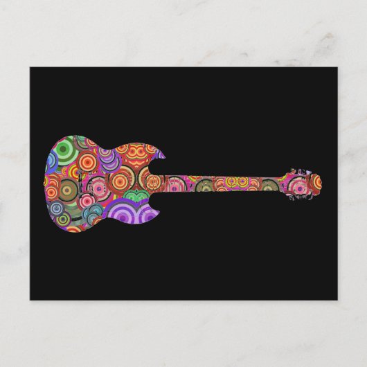 破裂音はギターのロゴを一周します ポストカード (正面)