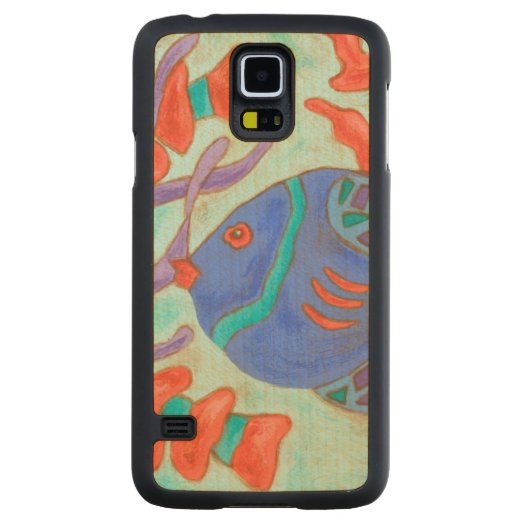 破裂音色の魚 CarvedメープルGalaxy S5スリムケース (裏面)