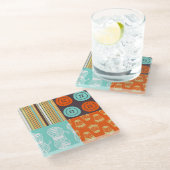 破裂音芸術パターン-裁縫 ガラスコースター (アングル)