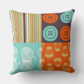 破裂音芸術パターン-裁縫 クッション (裏面)