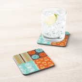 破裂音芸術パターン-裁縫 コースター (右側)