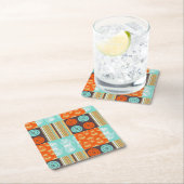 破裂音芸術パターン-裁縫 スクエアペーパーコースター (インサイチュ)