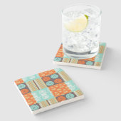 破裂音芸術パターン-裁縫 ストーンコースター (横)